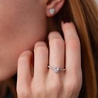 Золотое кольцо "Сердечко" с бриллиантами кб0394z от ювелирного магазина Оникс - 9