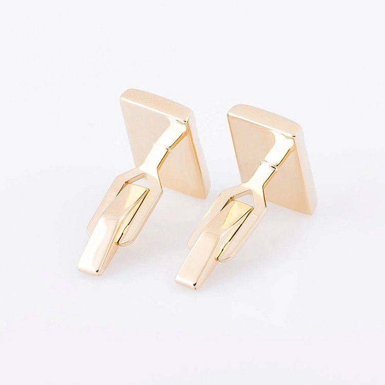 Мужские запонки из желтого золота зап00062 от ювелирного магазина Оникс - 2