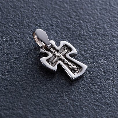 Православный золотой крест "Распятие. Спаси и сохрани" п03793 №3