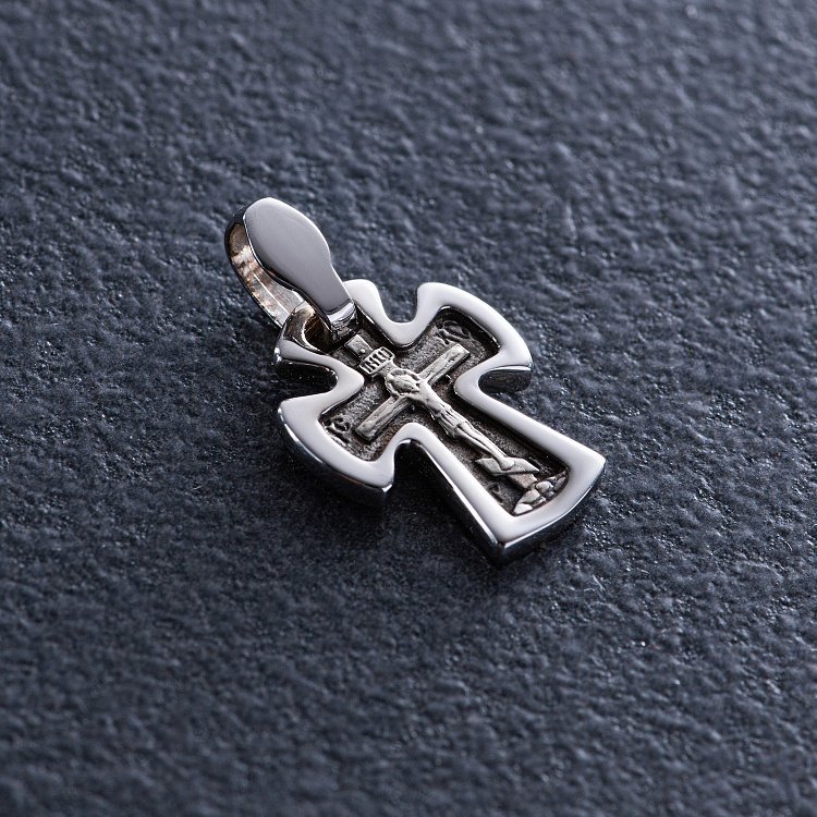 Православный золотой крест "Распятие. Спаси и сохрани" п03793 от ювелирного магазина Оникс - 2