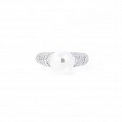 Женское серебряное кольцо (искусственный жемчуг, фианиты) 112022 от ювелирного магазина Оникс - 2
