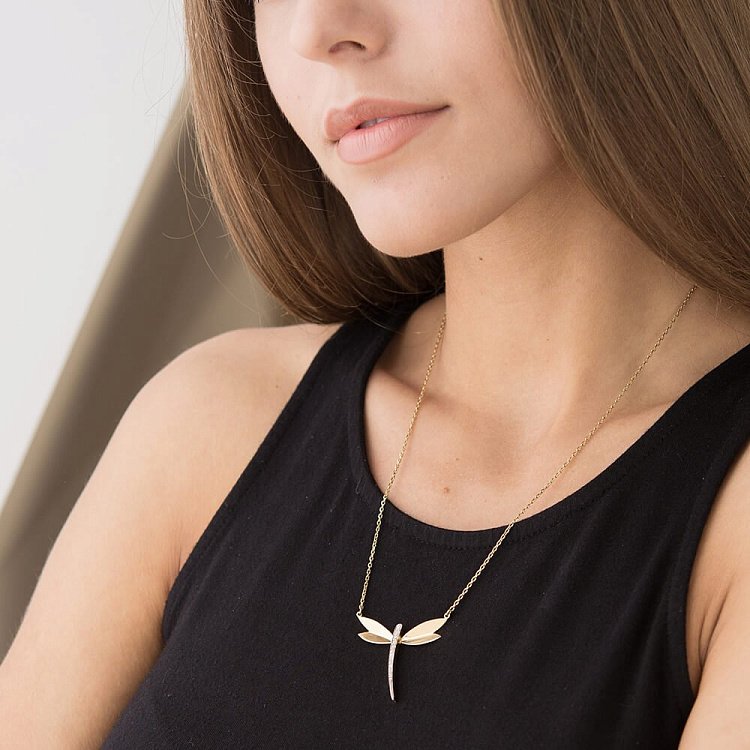 Золотое кольцо с фианитами к03251 от ювелирного магазина Оникс - 7