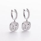 Серьги в белом золоте (бриллианты) сб0707ca от ювелирного магазина Оникс