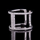 Срібний перстень з фіанітами 111731 от ювелирного магазина Оникс - 1