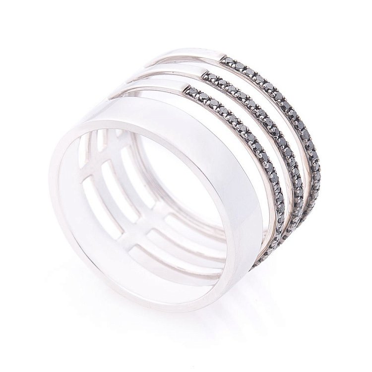 Золотое кольцо с бриллиантами кб0202he от ювелирного магазина Оникс