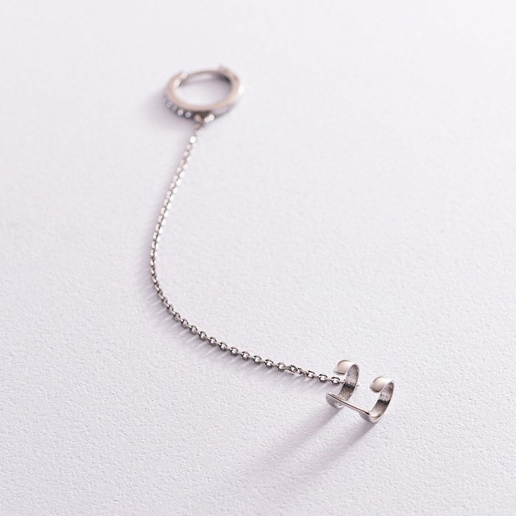 Серебряная серьга - каффа 4999 от ювелирного магазина Оникс - 1