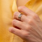 Золотое обручальное кольцо "Вышиванка" с чернением 28642400 от ювелирного магазина Оникс - 12