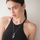 Серебряное колье с искусственным жемчугом и фианитами 18242 от ювелирного магазина Оникс - 2