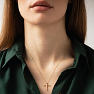 Хрестик у жовтому золоті з діамантами пб0362nl от ювелирного магазина Оникс - 1