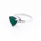 Серебряное кольцо (хризопраз, фианиты) 111543 от ювелирного магазина Оникс - 1