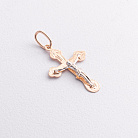 Золотой православный крестик "Распятие. Спаси и сохрани" (на укр. языке) п01675 от ювелирного магазина Оникс