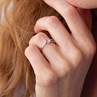 Помолвочное кольцо в белом золоте с бриллиантами к0009sh от ювелирного магазина Оникс - 3