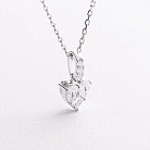 Золотое колье "Сердечко" с бриллиантами колб0185va от ювелирного магазина Оникс