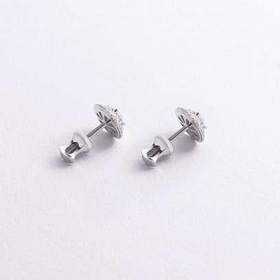 Золоті сережки - пусети з діамантами 345001121 №3