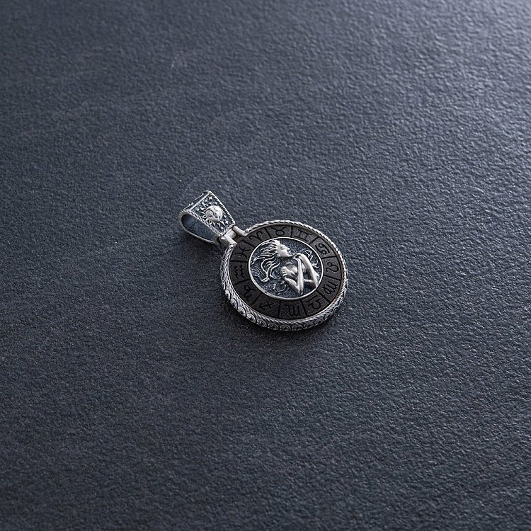 Серебряный кулон "Знак зодиака Дева" с эбеном 1041діва от ювелирного магазина Оникс - 4