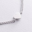 Браслет "Сердце" в белом золоте б04550 от ювелирного магазина Оникс - 4
