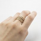 Золотое кольцо с фианитами к05683 от ювелирного магазина Оникс - 4