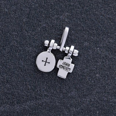 Золотая подвеска c крестиком и ладанкой п03791 №6