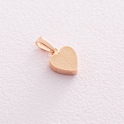 Кулон "З Україною в серці" у червоному золоті (блакитна та жовта емаль) п03742 №5