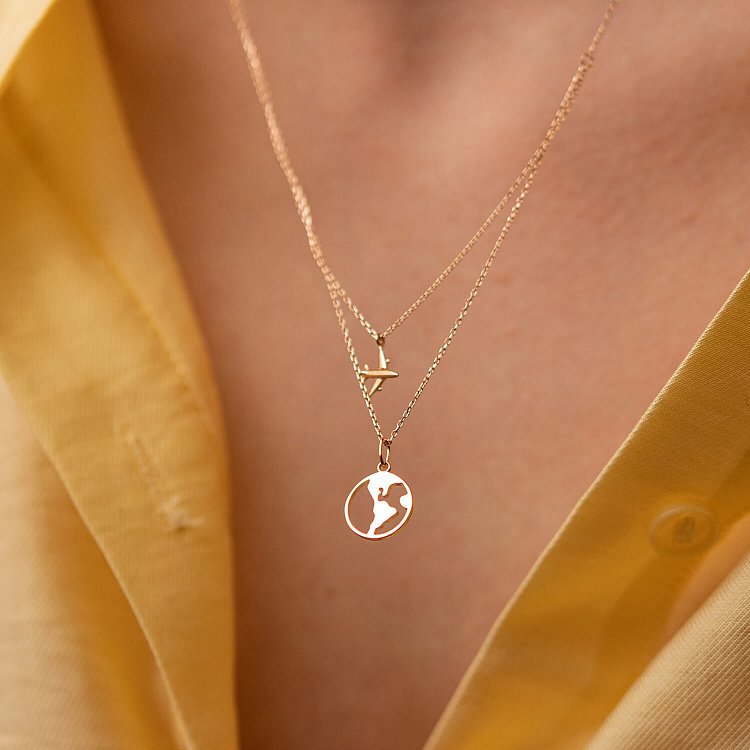 Кольє в червоному золоті "Навколосвітня подорож" кол01682 від ювелірного магазину Онікс - 8