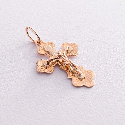 Золотий православний хрестик п02435