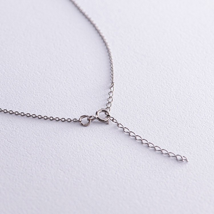 Подвійне срібне кольє "Хлоя" з фіанітом 1092 від ювелірного магазину Онікс - 4