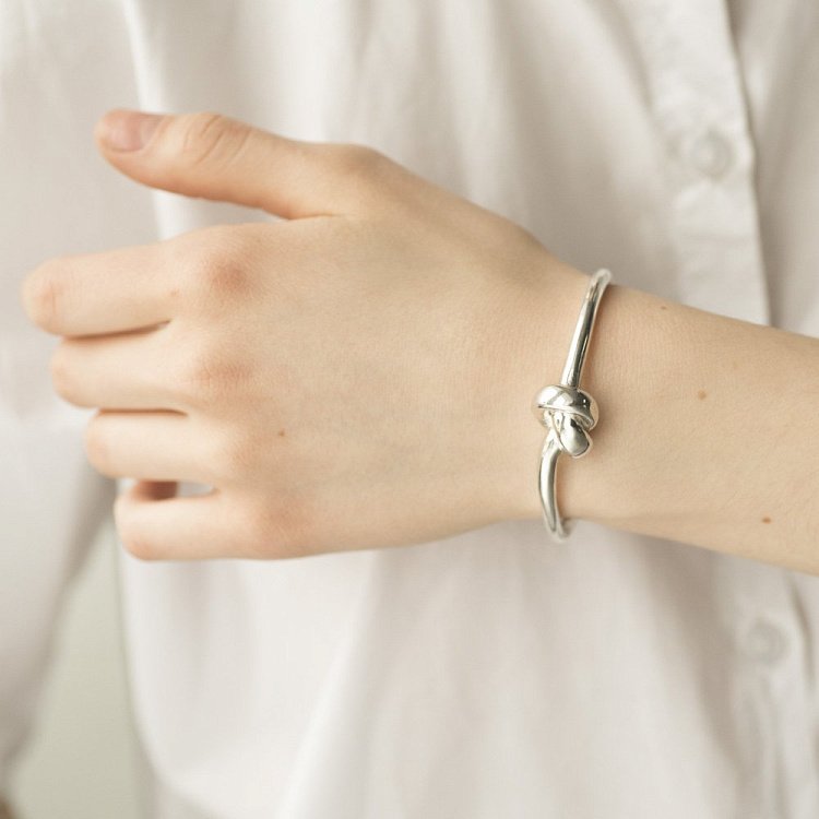 Срібний браслет ручної роботи "Вузол" 141327 від ювелірного магазину Онікс - 6