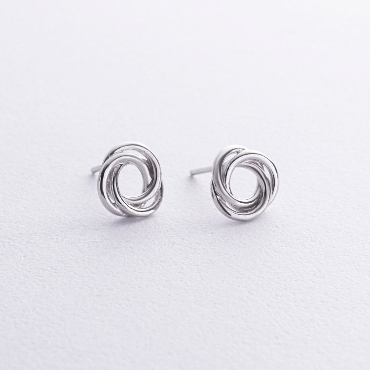 Срібні сережки "Захоплення" 122754 від ювелірного магазину Онікс