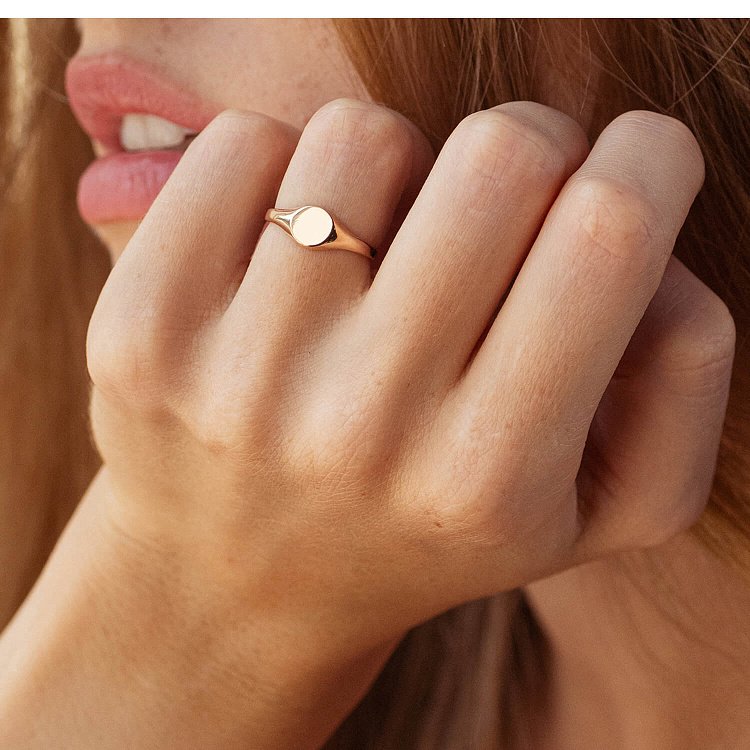 Печатка в червоному золоті (можливе гравіювання) к07537 від ювелірного магазину Онікс - 7