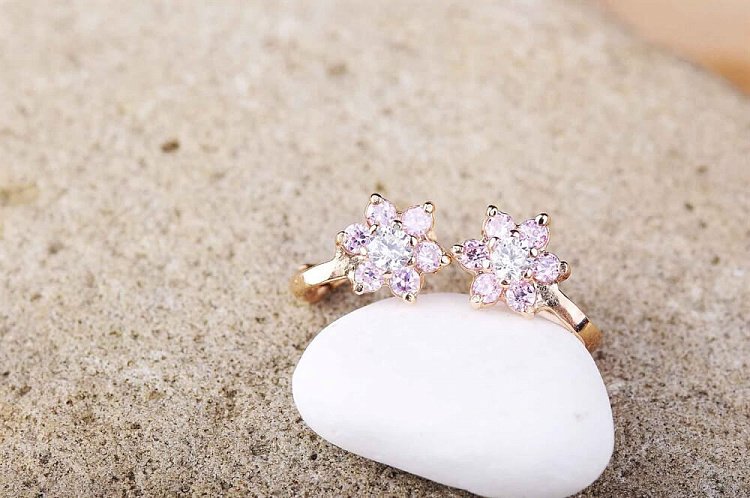 Сережки дитячі "Квіточки" (фіаніт) с00586 від ювелірного магазину Онікс - 4