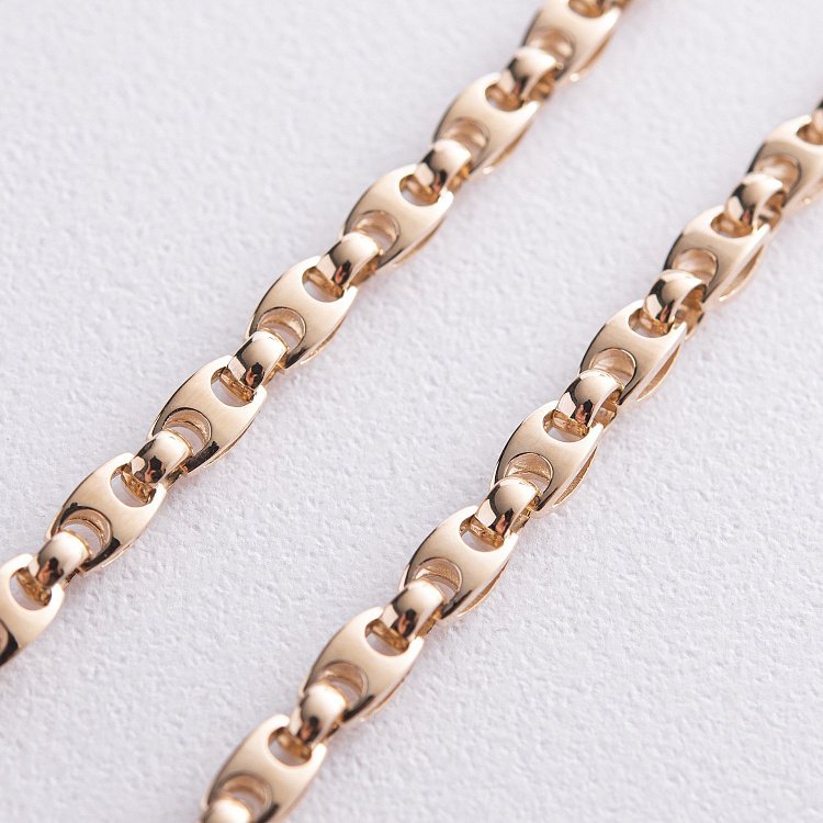 Фантазийная цепочка в желтом золоте ц00439 от ювелирного магазина Оникс - 2