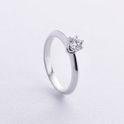 Заручальна каблучка з діамантом (біле золото) 220471121