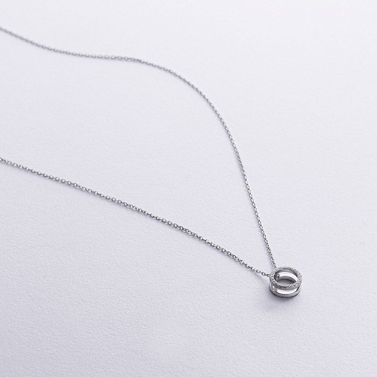 Золоте кольє з чорними і білими діамантами 724841121 від ювелірного магазину Онікс - 4