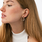 Золотые серьги "Капельки" с07410 от ювелирного магазина Оникс - 2