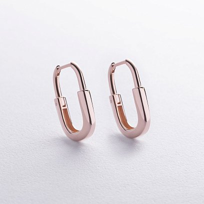 Серьги "Camilla" в красном золоте с08891