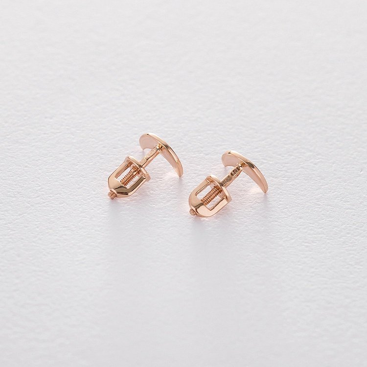 Золотые серьги-пусеты "Луна" с06311 от ювелирного магазина Оникс - 3