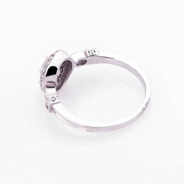 Золота каблучка (фіаніти) к05053 від ювелірного магазину Онікс - 1