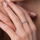 Золотое кольцо с бриллиантами и сапфирами кб0497ch от ювелирного магазина Оникс - 3