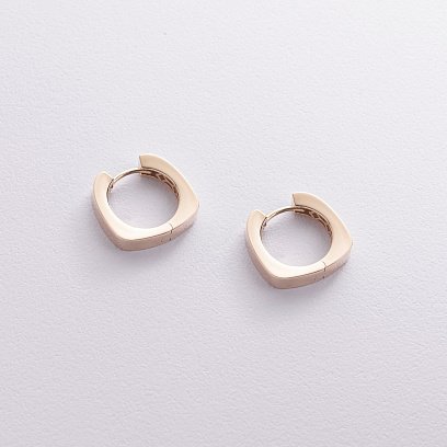 Сережки - кільця "Nora" у жовтому золоті с08945 №3