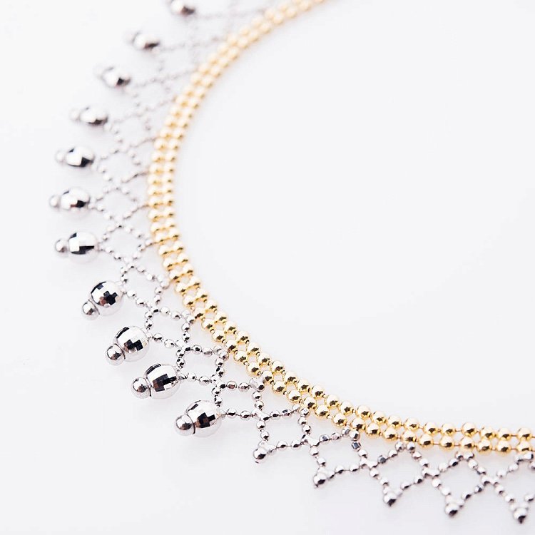 Золотой браслет на ногу б01721 от ювелирного магазина Оникс - 7