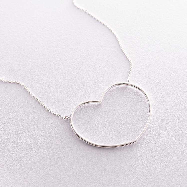 Срібне кольє "Серце" 181235 від ювелірного магазину Онікс - 2