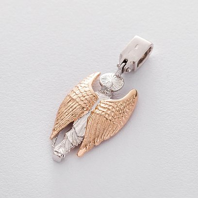 Религиозная подвеска в белом и красном золоте п03294 №2