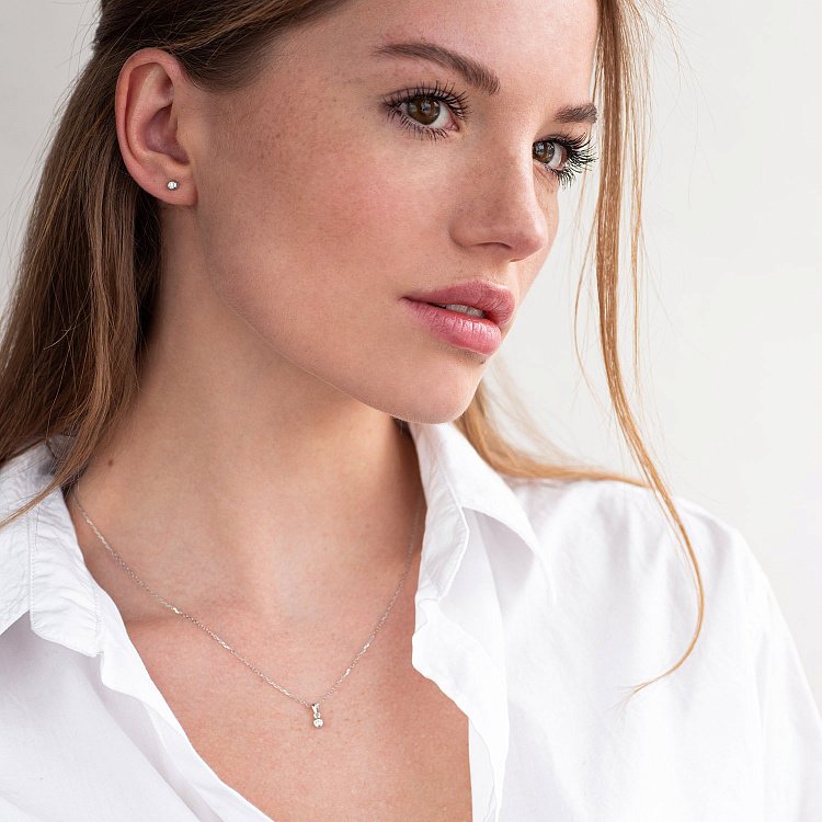 Золота підвіска з діамантом пб0260y від ювелірного магазину Онікс - 1