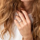 Помолвочное кольцо в белом золоте (фианит) к07097 от ювелирного магазина Оникс - 5