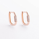 Золоті сережки з фіанітами с09112 от ювелирного магазина Оникс