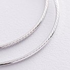 Сережки - кільця в білому золоті (5.4 см) с08599 от ювелирного магазина Оникс - 3