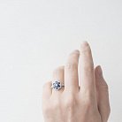 Золотое кольцо "Цветок" с сапфирами и бриллиантами кб0056mi от ювелирного магазина Оникс - 2