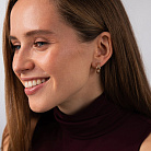 Серьги - кольца "Helen" в красном золоте с09571 от ювелирного магазина Оникс - 1