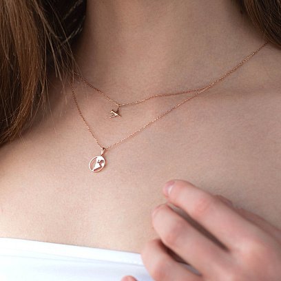 Кольє в червоному золоті "Навколосвітня подорож" кол01682 №4