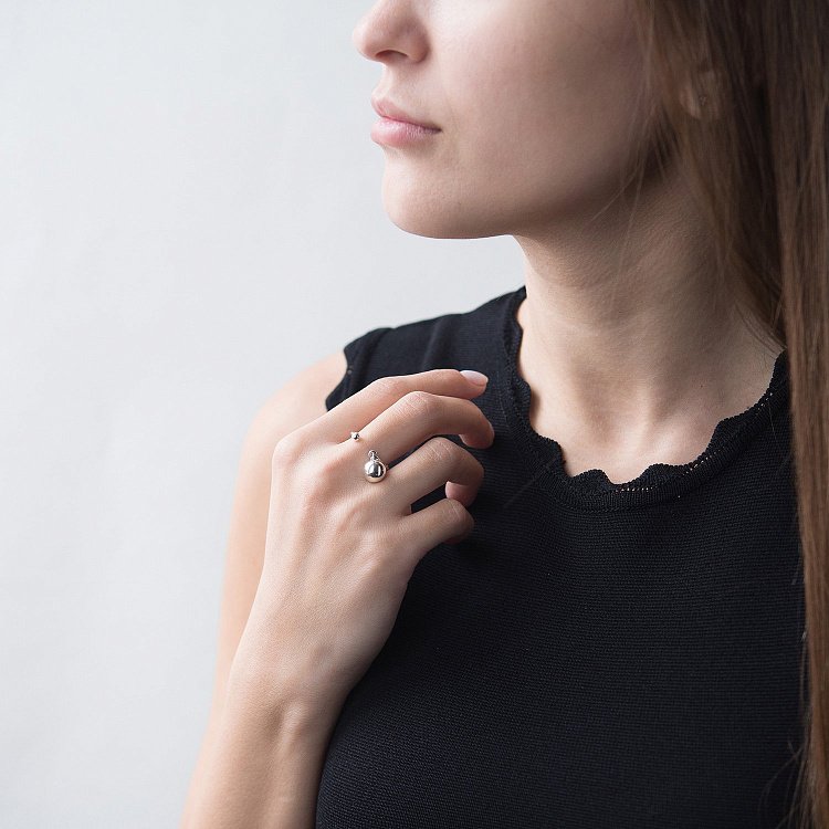 Срібний перстень "Шар" 111993 від ювелірного магазину Онікс - 4